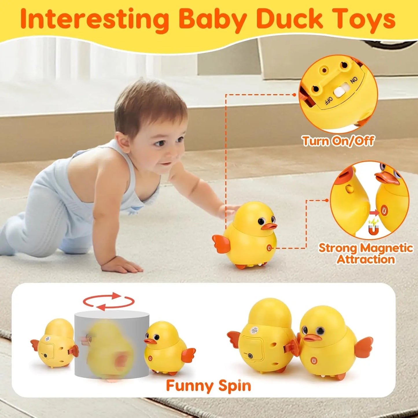 Musical Crawling Duck Toy