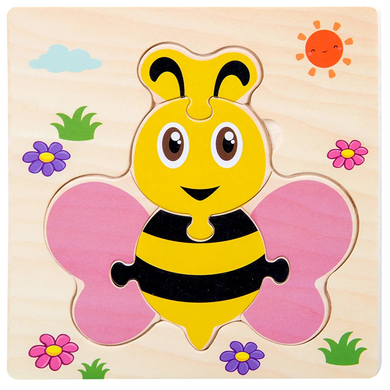 Baby Wooden 3D Tangram Animal Puzzles