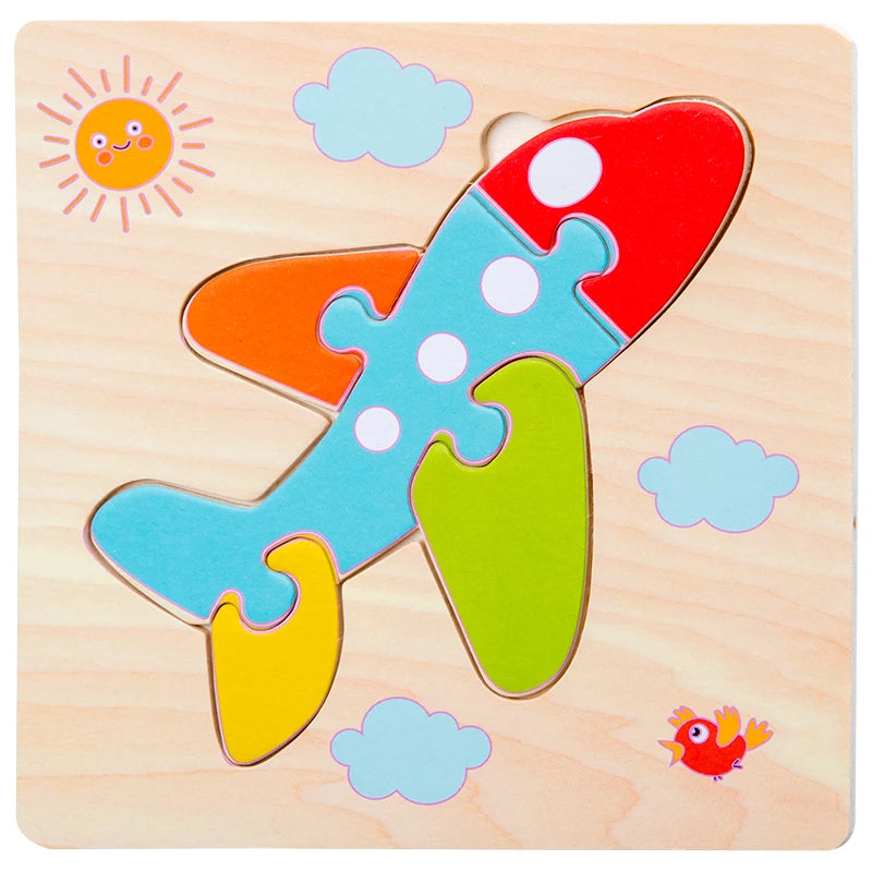 Baby Wooden 3D Tangram Animal Puzzles