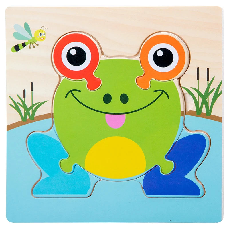 Baby Wooden 3D Tangram Animal Puzzles