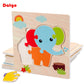 Baby Wooden 3D Tangram Animal Puzzles