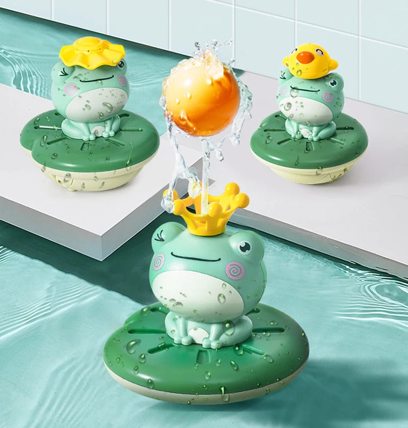 Baby Bath Toys Electric Spray Water Floating Rotation Frog Sprinkler