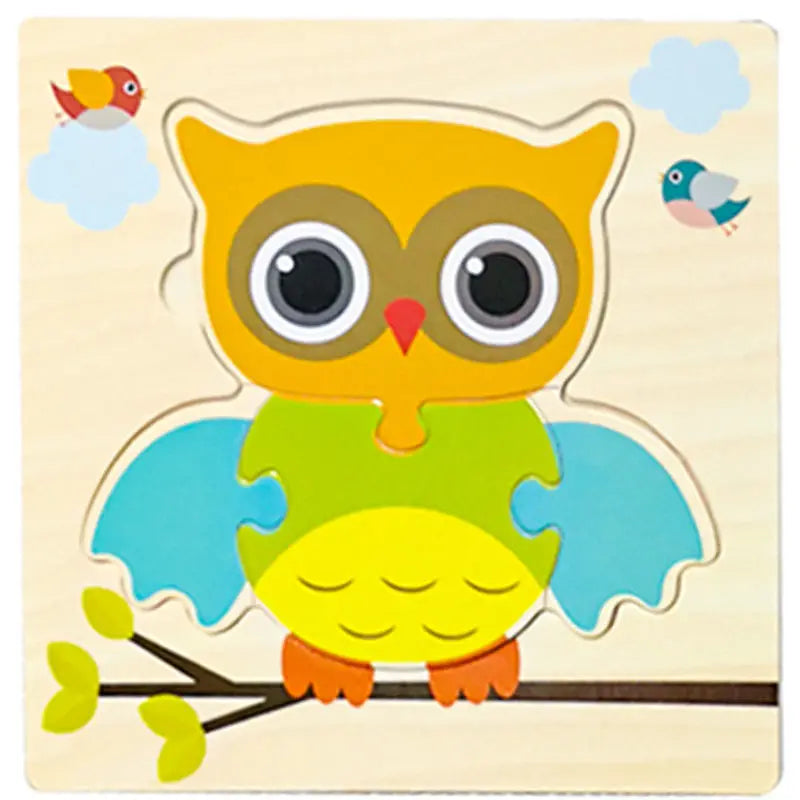 Baby Wooden 3D Tangram Animal Puzzles