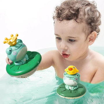 Baby Bath Toys Electric Spray Water Floating Rotation Frog Sprinkler