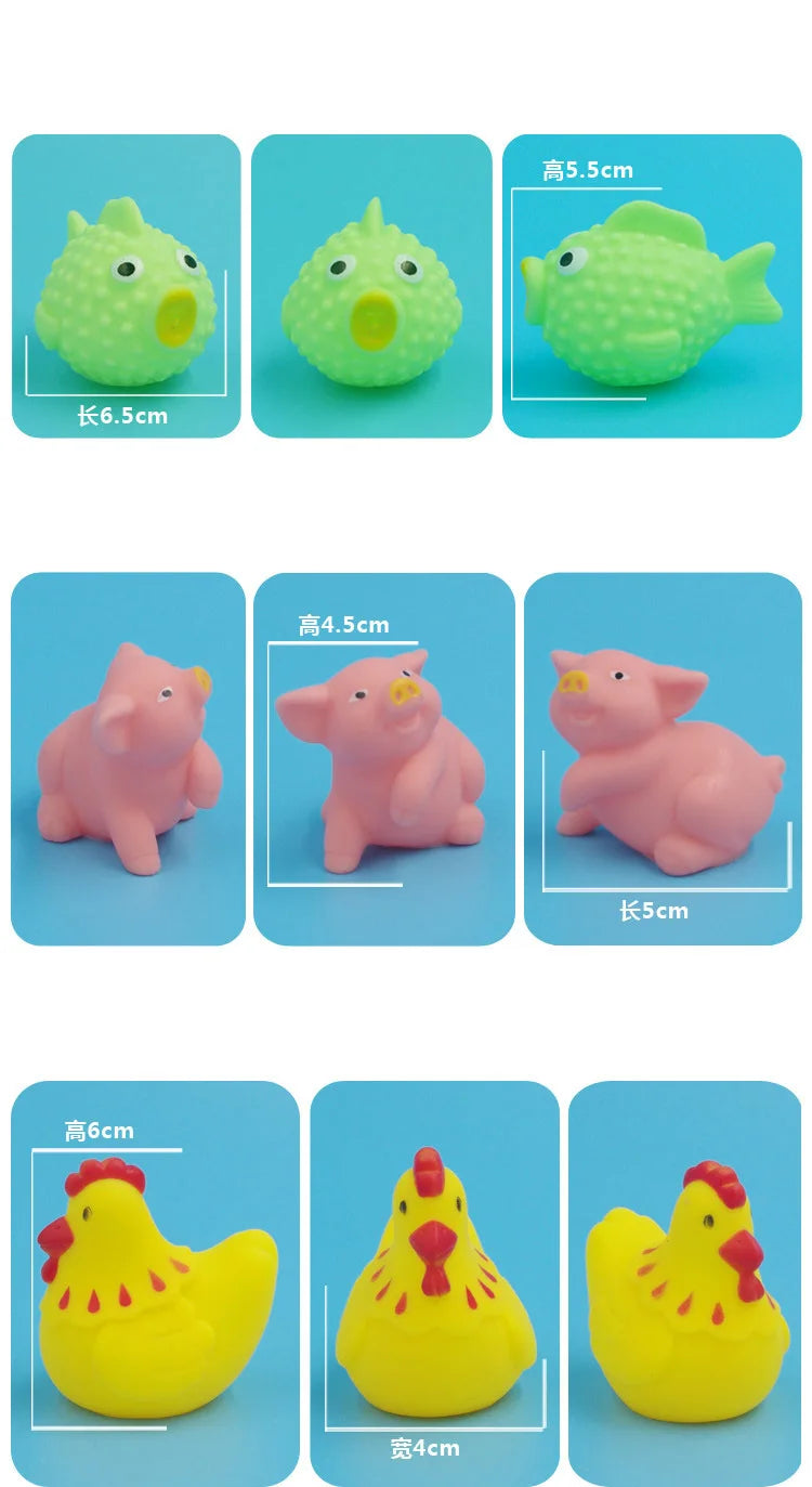 10 Pcs/Set Baby Cute Animals Bath Toy