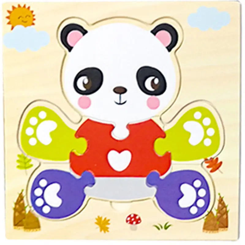 Baby Wooden 3D Tangram Animal Puzzles