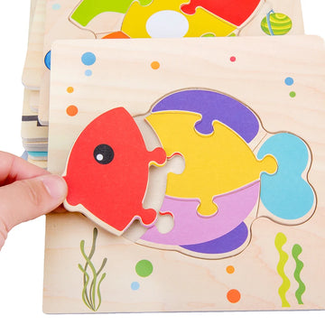 Baby Wooden 3D Tangram Animal Puzzles