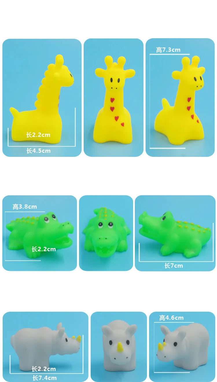 10 Pcs/Set Baby Cute Animals Bath Toy