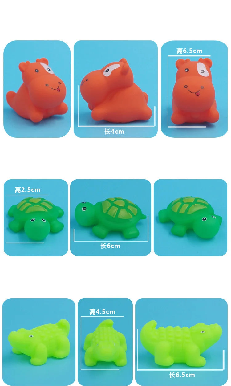 10 Pcs/Set Baby Cute Animals Bath Toy