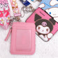Sanrio Kawaii Leather Card Holder Coin Wallet Key Chain Pendant