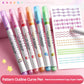 Flower Line Shape Highlighter Pen Set