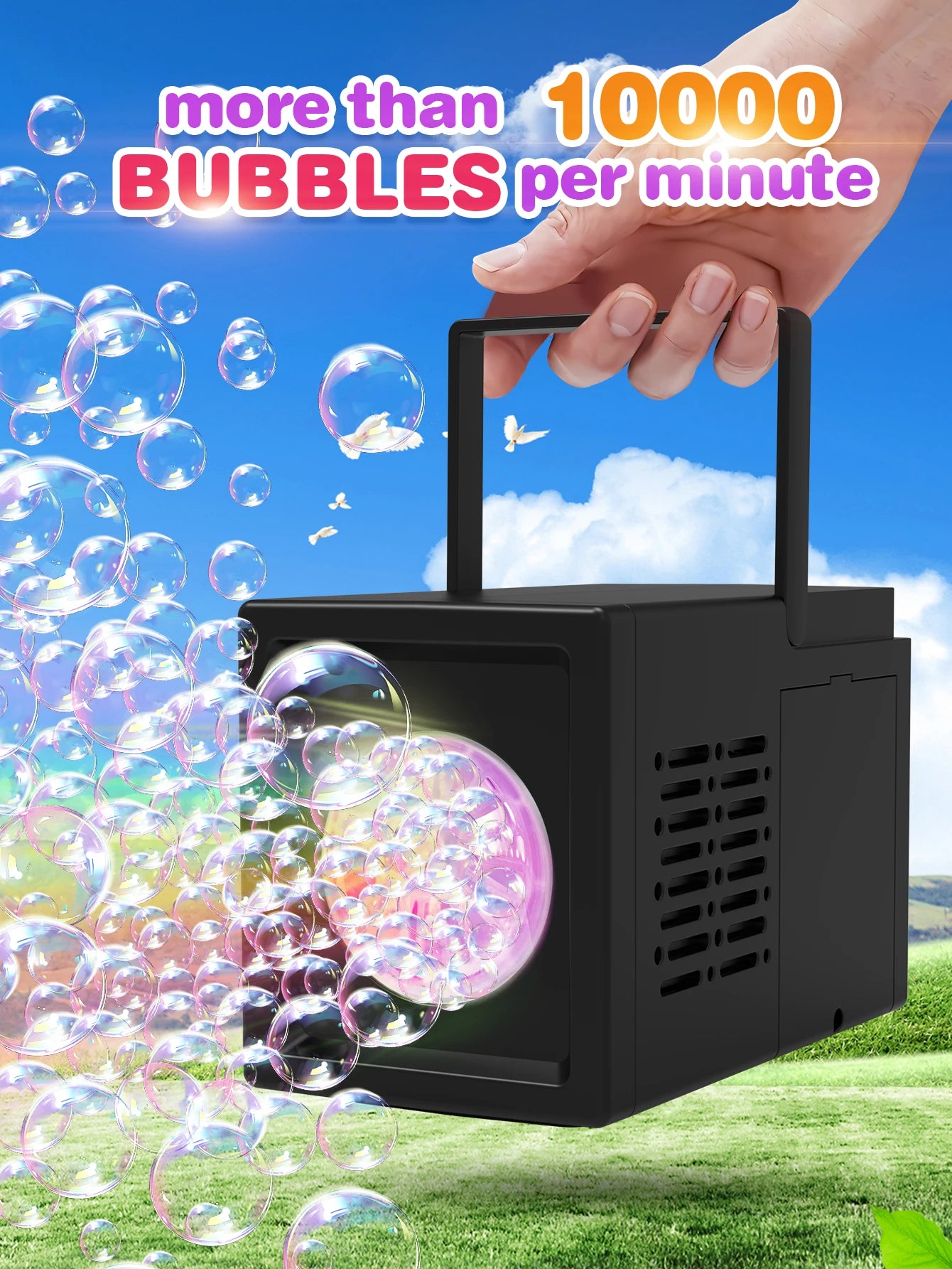 10 Hole Electric Bubble Machine