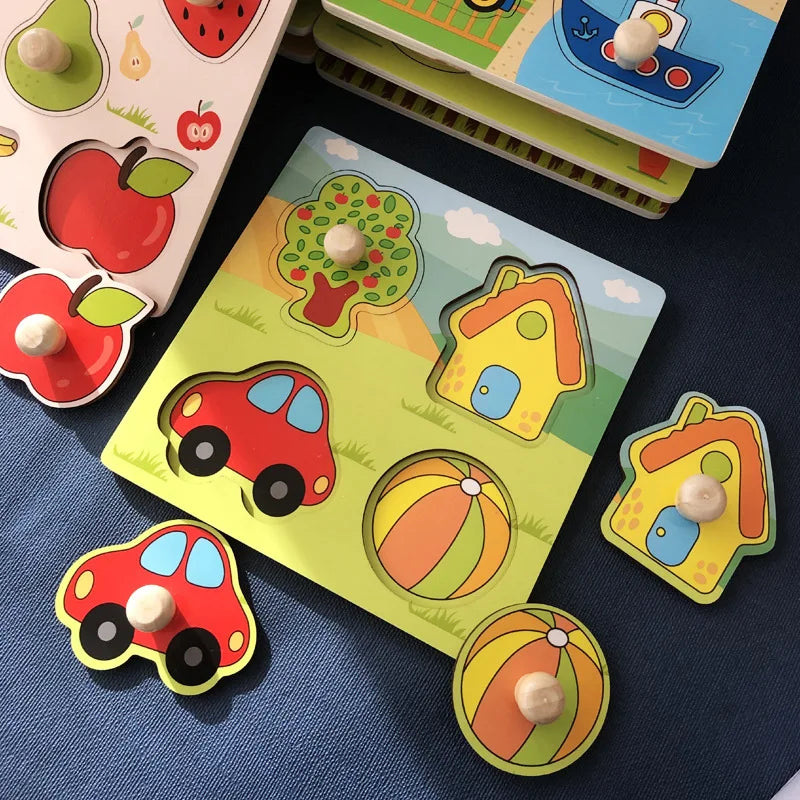 Montessori Wooden Baby Puzzle