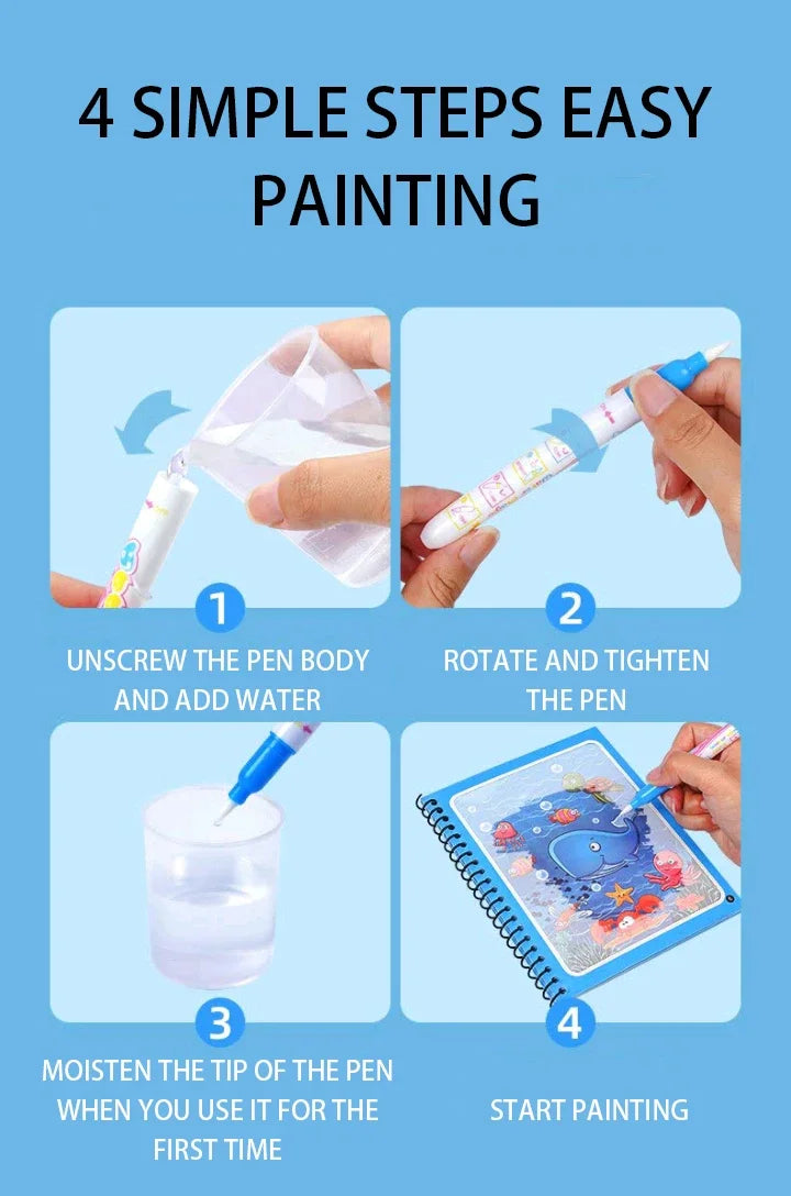 Magic Water Drawing Book