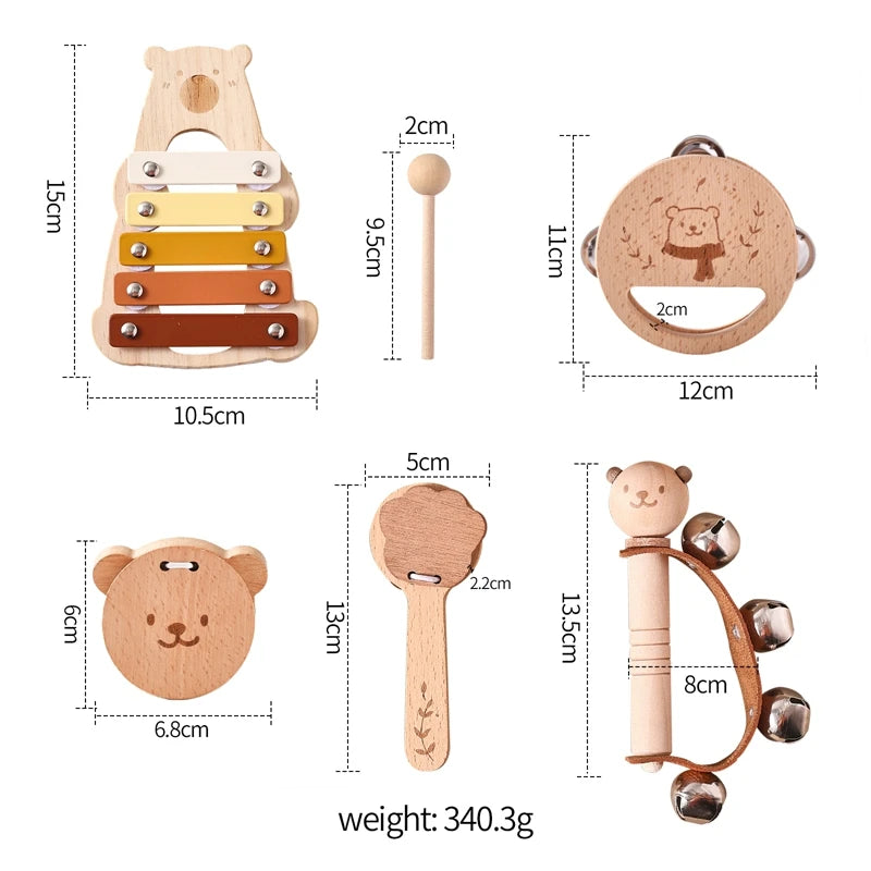 Kids Wooden Montessori Musical Instruments