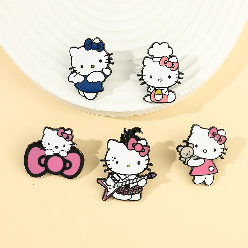 Anime Kitty Cat Enamel Brooch