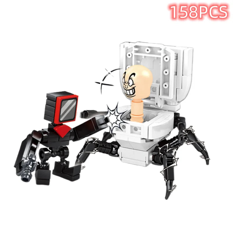Prehistoric dinosaur-themed building block set