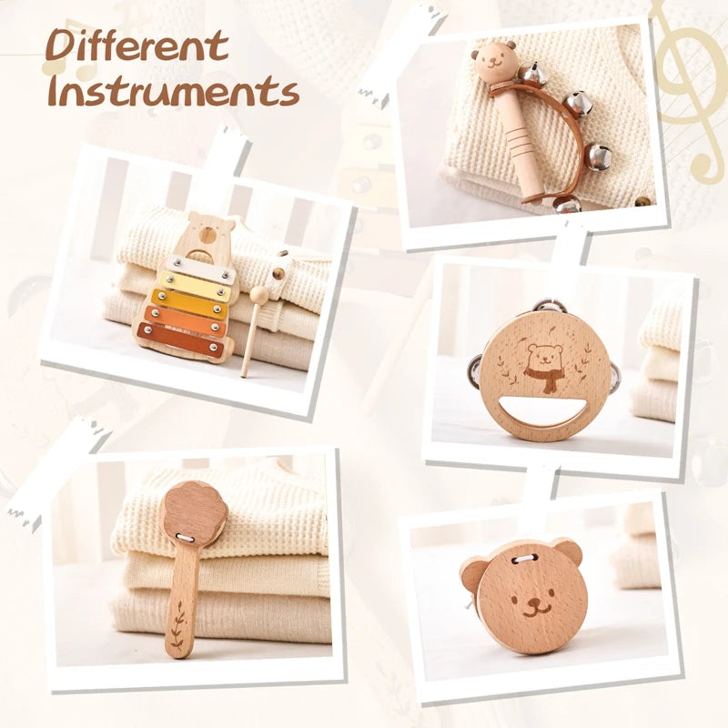 Kids Wooden Montessori Musical Instruments