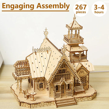 DIY Villa 3D Wooden Model Kit