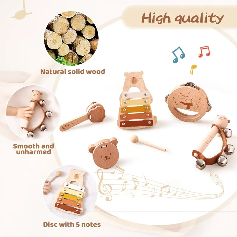 Kids Wooden Montessori Musical Instruments