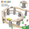 Wooden Train Tracks Set