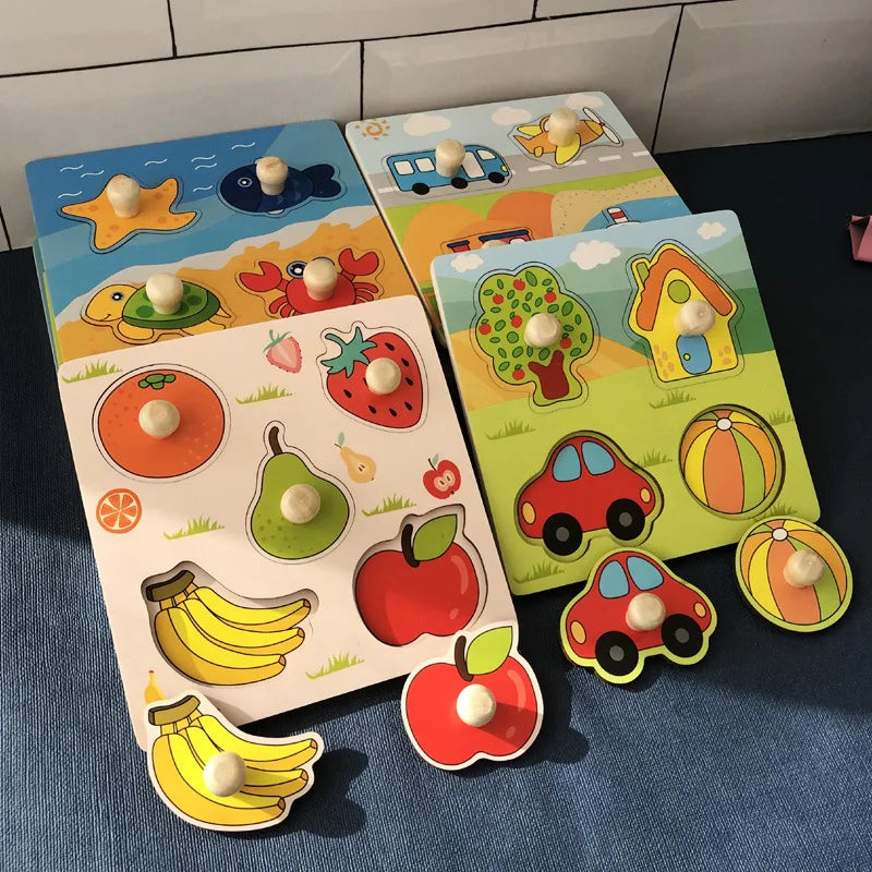 Montessori Wooden Baby Puzzle