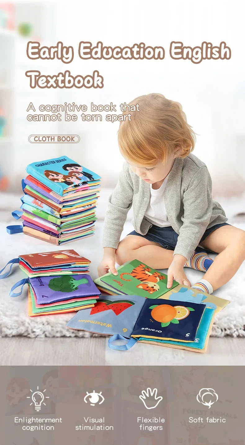 3D Baby Cloth Book Early Education Toys