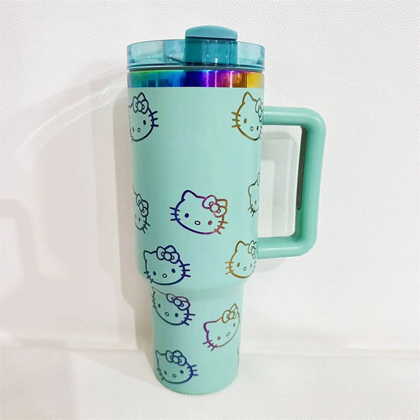 Hello Kitty 40oz Stainless Steel Travel Mug with Handle and Straw Lid