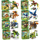 Prehistoric dinosaur-themed building block set