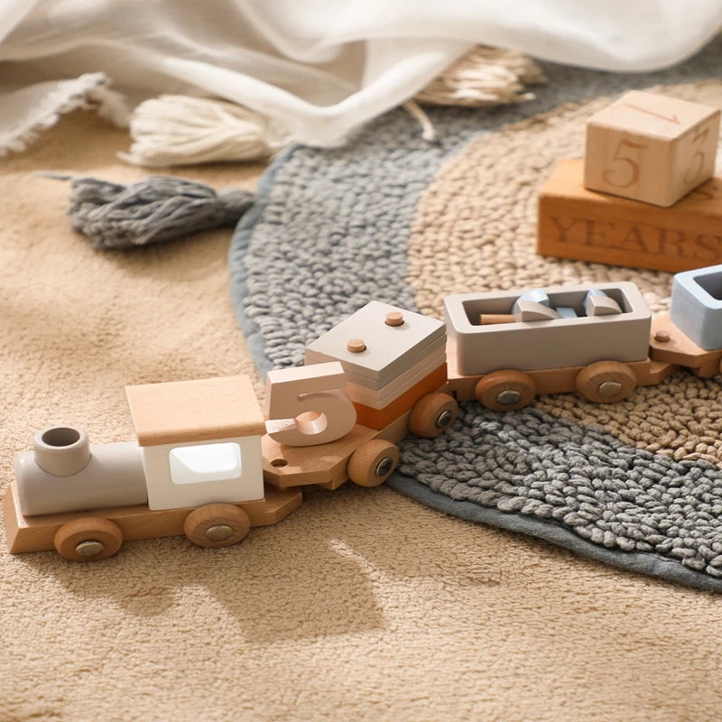 Wooden Train Birthday Toy