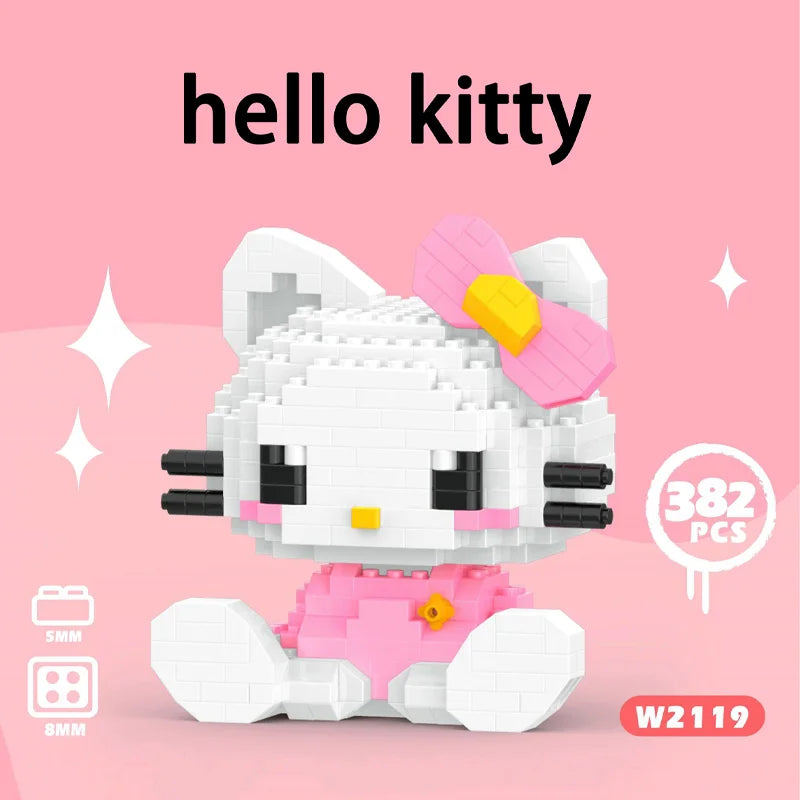 Hello Kitty Block Sanrio Anime Building Figure