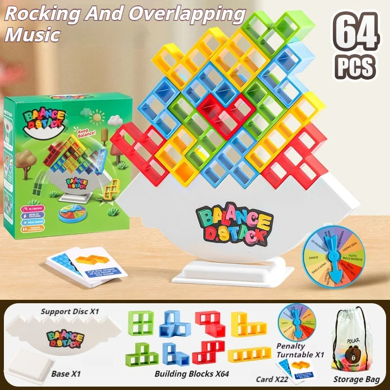 64 Kids Balance Building Blocks