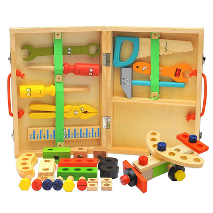 Montessori Wooden Toolbox Play Set