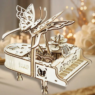 3D Wooden Piano Music Box