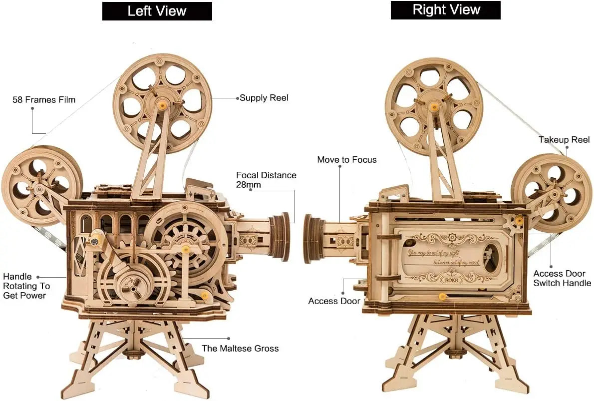 Robotime Rokr Hand Crank Projector