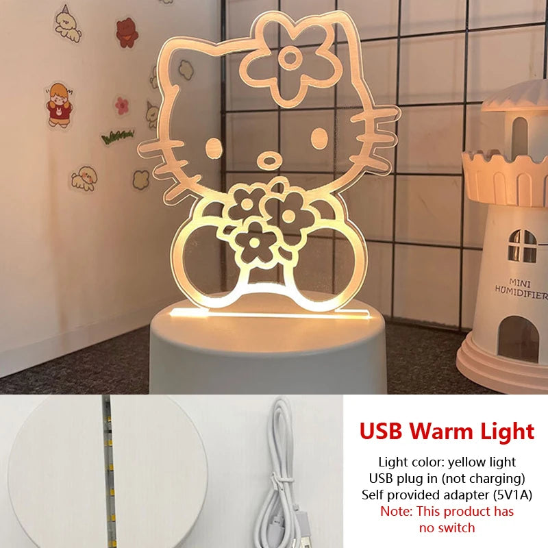 Hello Kitty KEROKERO KEROPPI My Melody Night Light