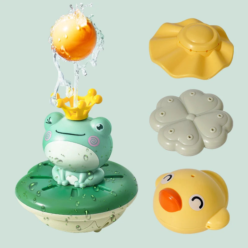 Baby Bath Toys Electric Spray Water Floating Rotation Frog Sprinkler