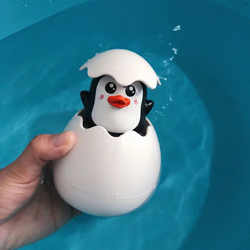 Baby Bathing Toy Kids Cute Duck Penguin Egg Water Spray