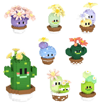 DIY Mini Potted Cactus Building Block Set