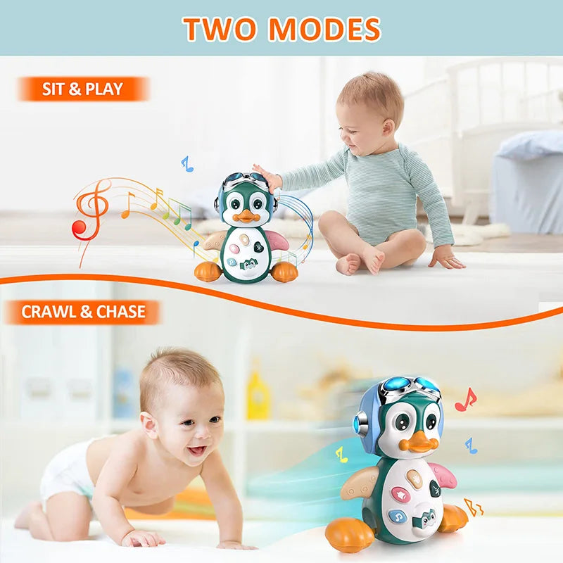 Musical Penguin Crawling Toy