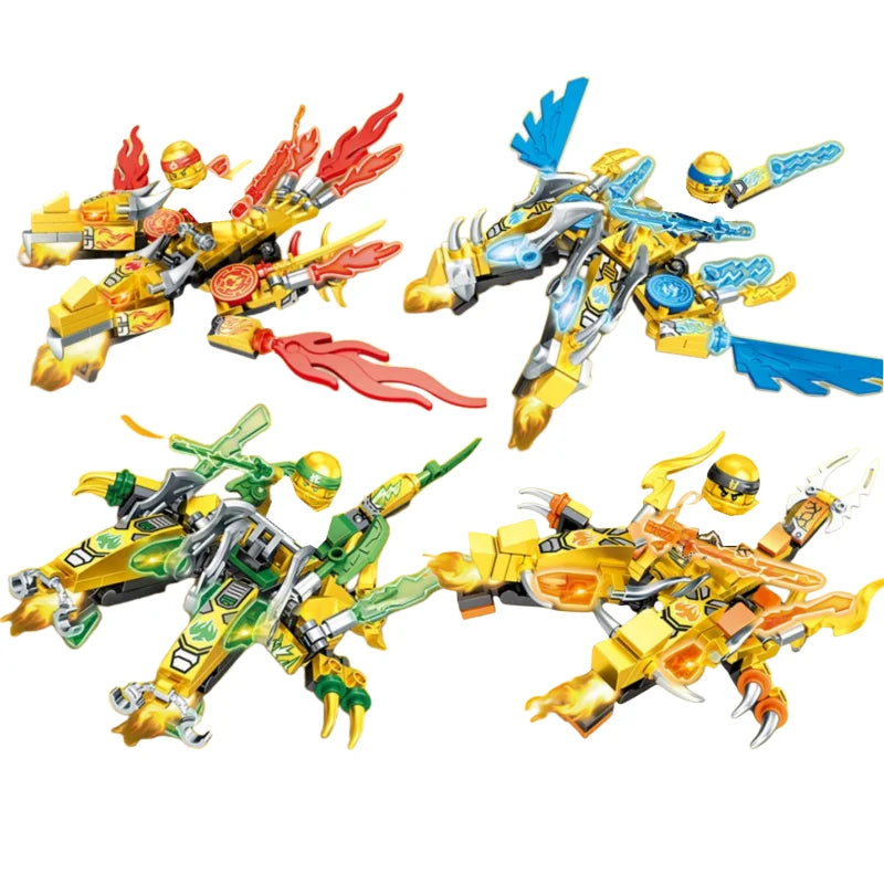 Prehistoric dinosaur-themed building block set