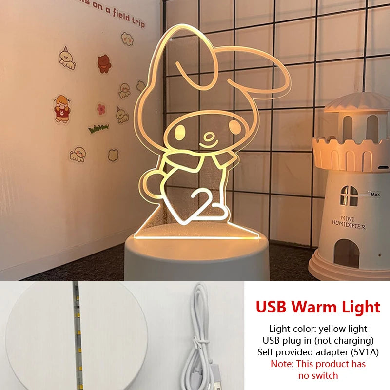 Hello Kitty KEROKERO KEROPPI My Melody Night Light
