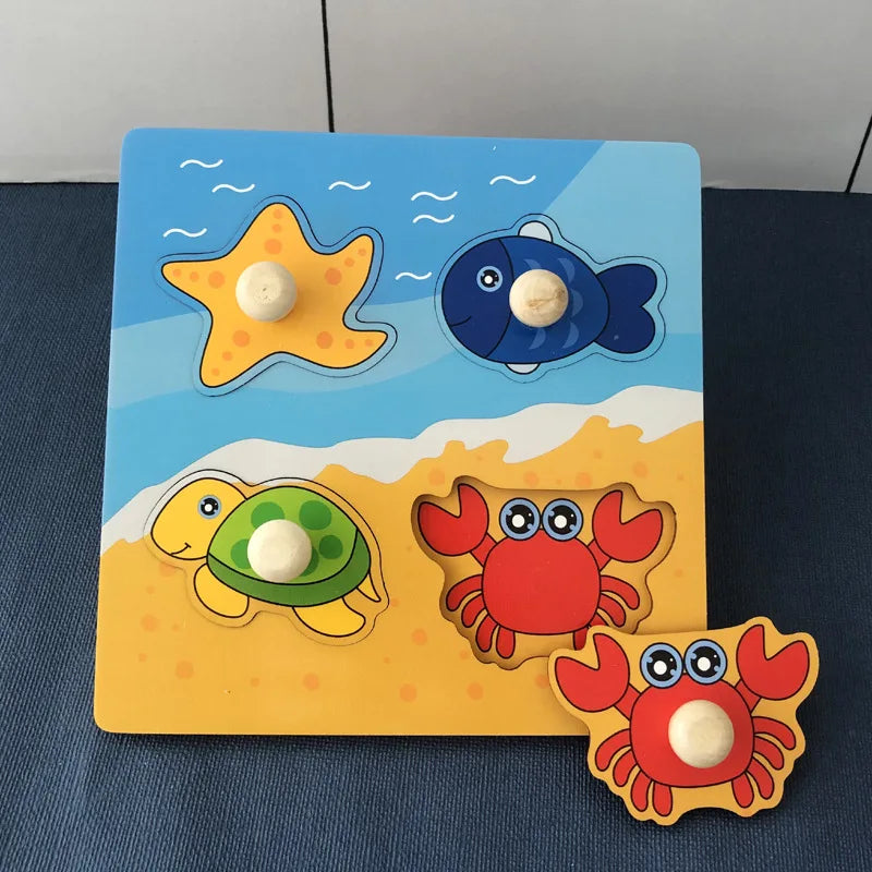 Montessori Wooden Baby Puzzle