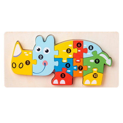 High Quality 3D Wooden Animal Puzzles