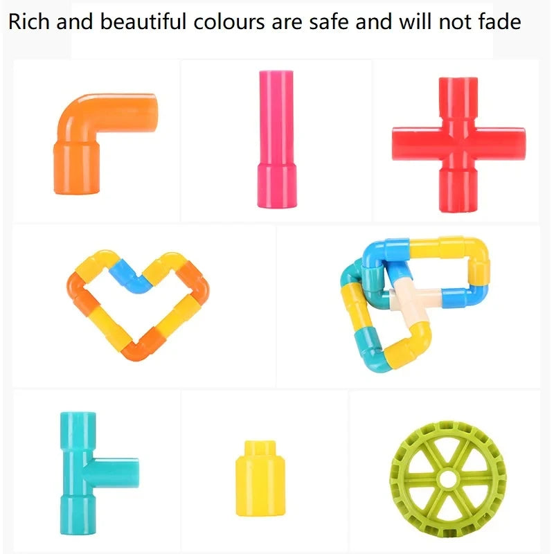 DIY Water-Pipe Building Blocks Educational Toy for Kids