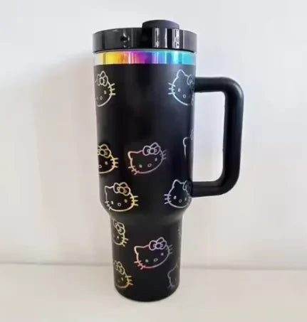 Hello Kitty 40oz Stainless Steel Travel Mug with Handle and Straw Lid
