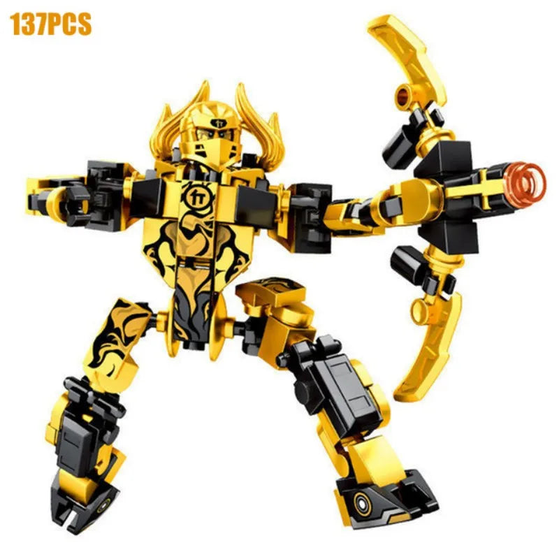 Prehistoric dinosaur-themed building block set