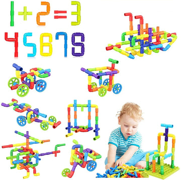 DIY Water-Pipe Building Blocks Educational Toy for Kids