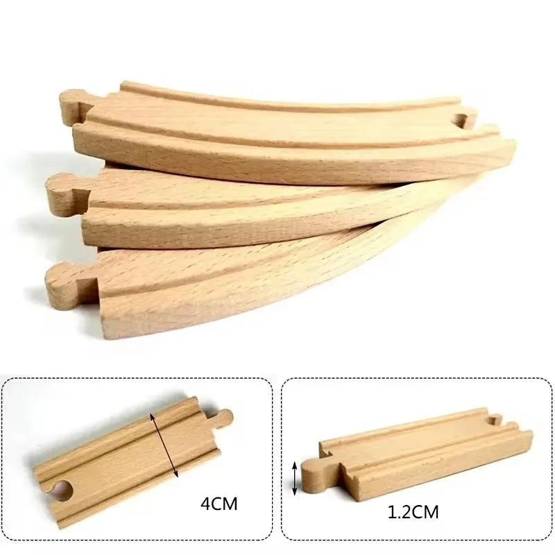 Wooden Train Tracks Set