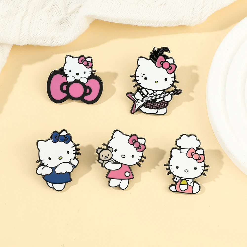 Anime Kitty Cat Enamel Brooch
